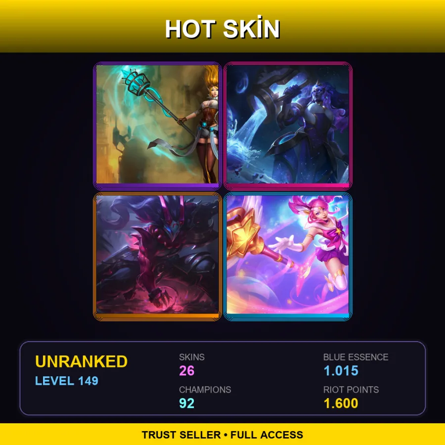 LAN | Lv149 | Unranked | 26 Skin | 92 Champ