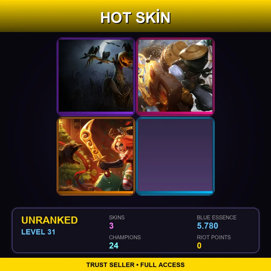 LAN | Lv31 | Unranked | 3 Skin | 24 Champ — Pumpkinhead Fiddlesticks