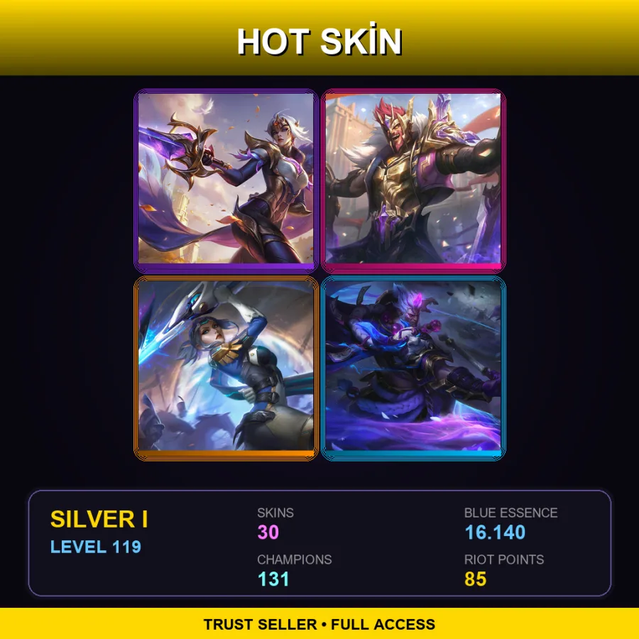 RU | Lv119 | Silver I | 30 Skin | 131 Champ
