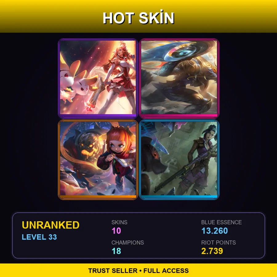 EUNE | Lv33 | Unranked | 10 Skin | 18 Champ