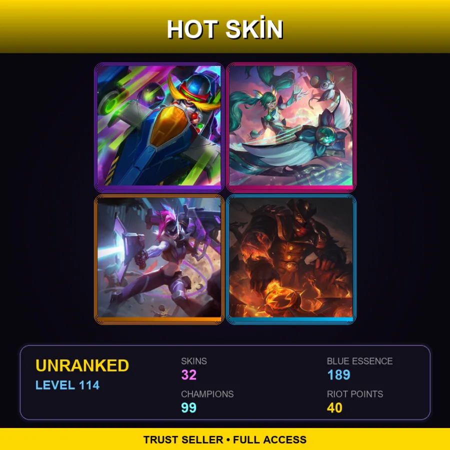 BR | Lv114 | Unranked | 32 Skin | 99 Champ