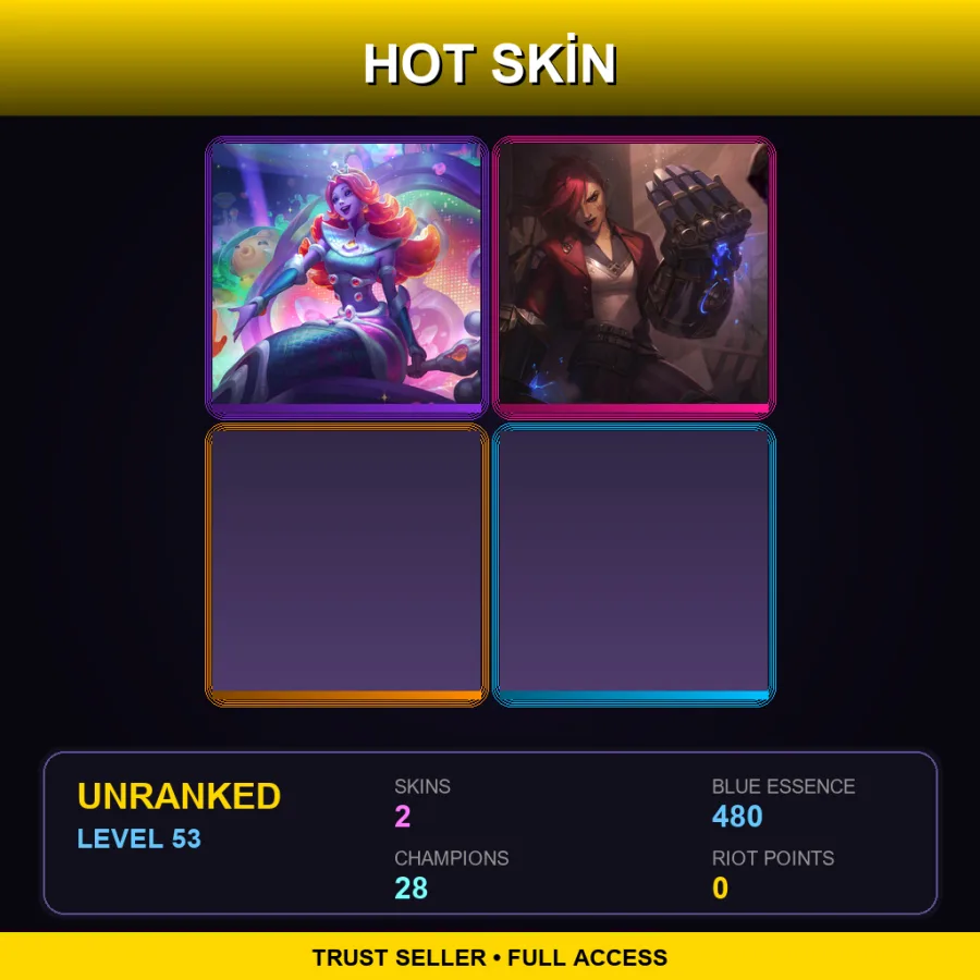EUW | Lv53 | Unranked | 2 Skin | 28 Champ
