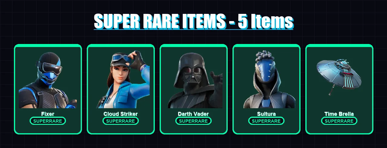 [PS4/PS5/XBOX/PC] | Fixer | Cloud Striker | Darth Vader | Sultura | Paradigm (Reality-659) | 124 skin | 130 pickaxe | 98 emote | 89 glider | Lv1620 — Fortnite account