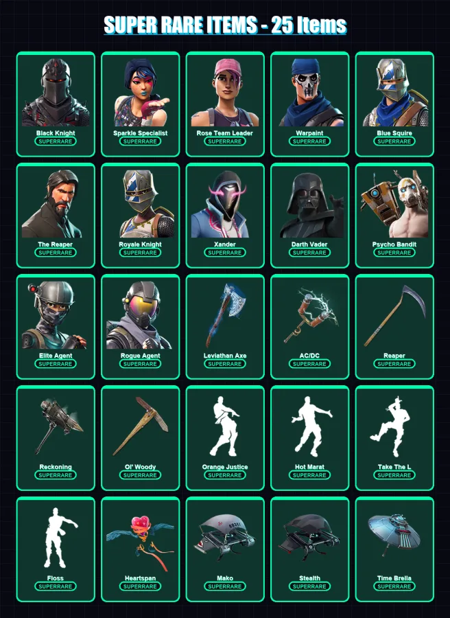 [PC/XBOX/PSN] | Black Knight | Sparkle Specialist | Rose Team Leader | 238 skin | Lv3254