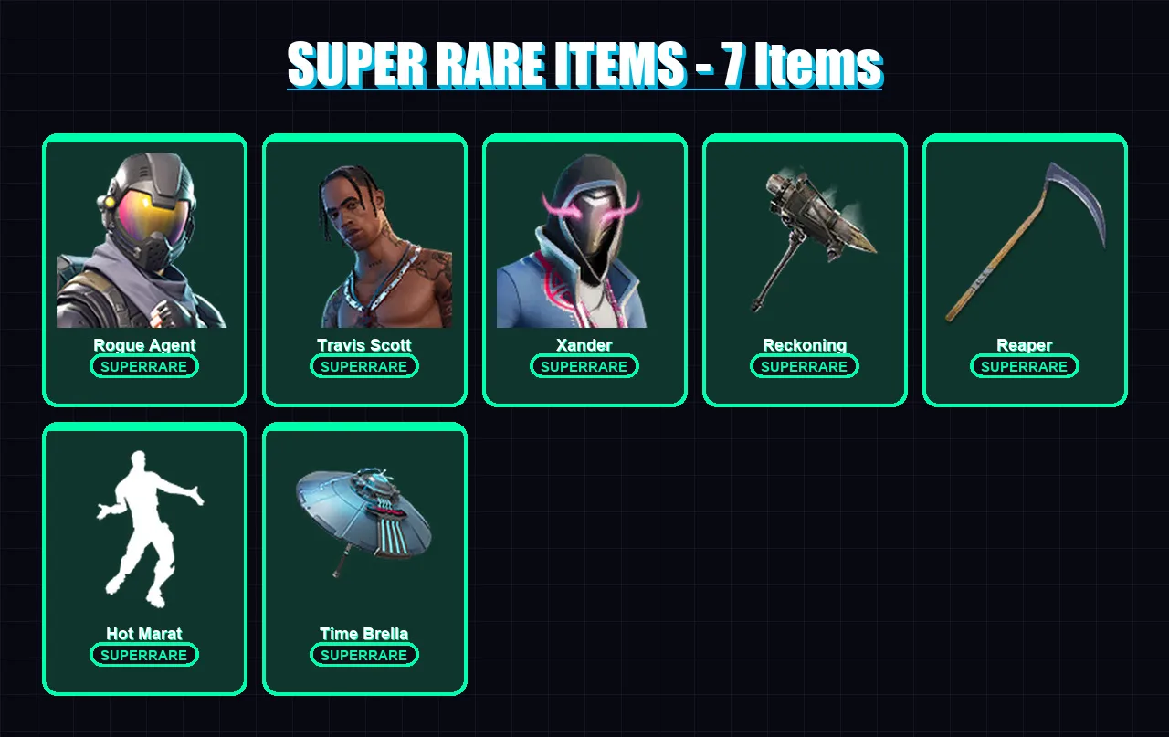 [PS4/PS5/XBOX/PC] | Rogue Agent | Travis Scott | Xander | Deadpool | Gear Specialist Maya | 139 skin | 126 pickaxe | 123 emote | 111 glider | Lv1169