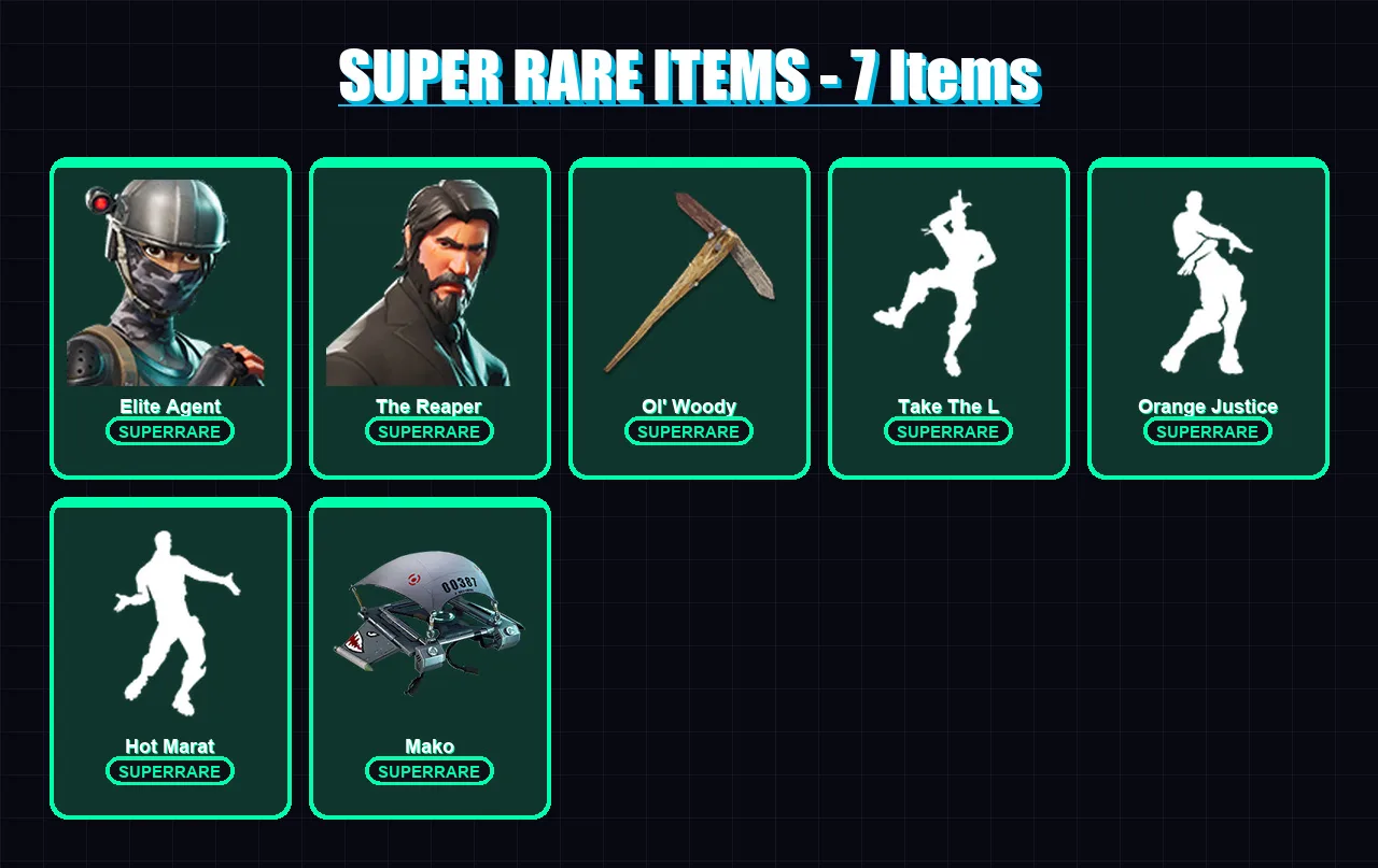 [PC/PSN] | Elite Agent | The Reaper | Valor | Ragnarok | Omega | 34 skin | 31 pickaxe | 44 emote | 39 glider | Lv681