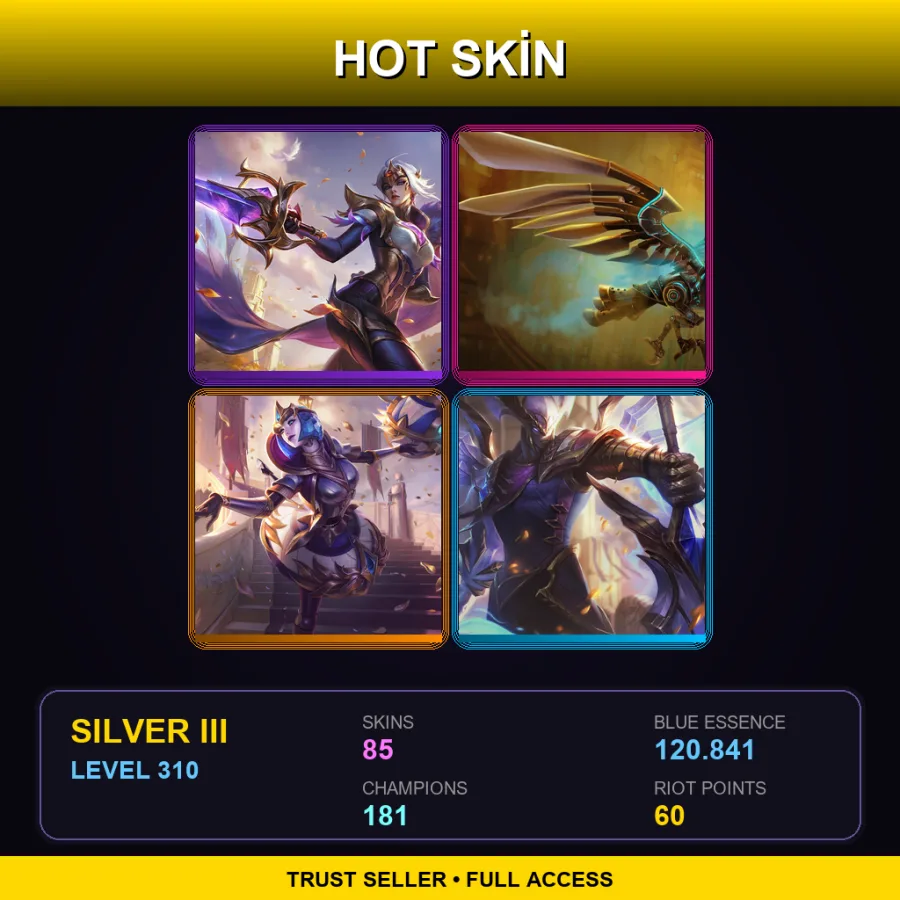 LAN | Lv310 | Silver III | 85 Skin | 181 Champ