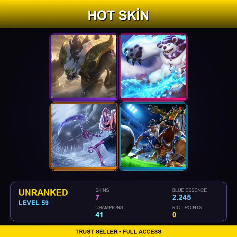 NA | Lv59 | Unranked | 7 Skin | 41 Champ — Frostfire Annie