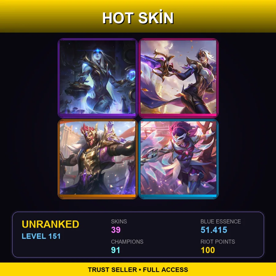 LAN | Lv151 | Unranked | 39 Skin | 91 Champ — Waterloo Miss Fortune