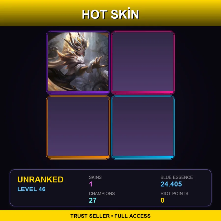NA | Lv46 | Unranked | 1 Skin | 27 Champ — LoL account