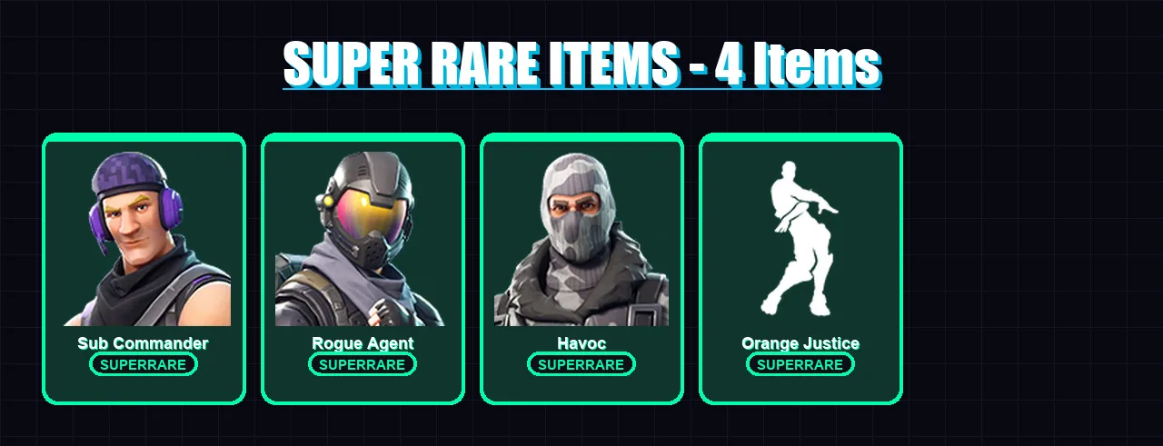 [PC/XBOX/PSN] | Sub Commander | Rogue Agent | Havoc | Mandalorian | Blackheart | 25 skin | 22 pickaxe | 19 emote | 28 glider | Lv356