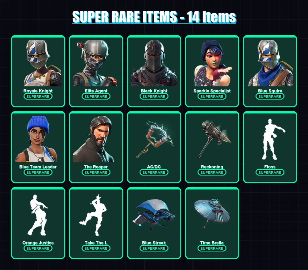 [PS4/PS5/XBOX/PC] | Royale Knight | Elite Agent | Black Knight | 53 skin | Lv1020