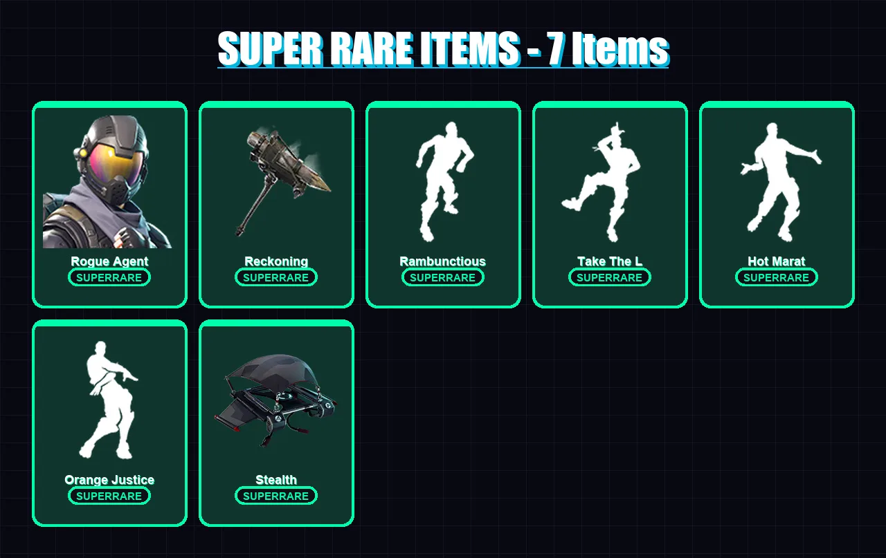 [PC/XBOX/PSN] | Rogue Agent | Ragnarok | Omega | The Visitor | Valor | 38 skin | 32 pickaxe | 44 emote | 30 glider | Lv405
