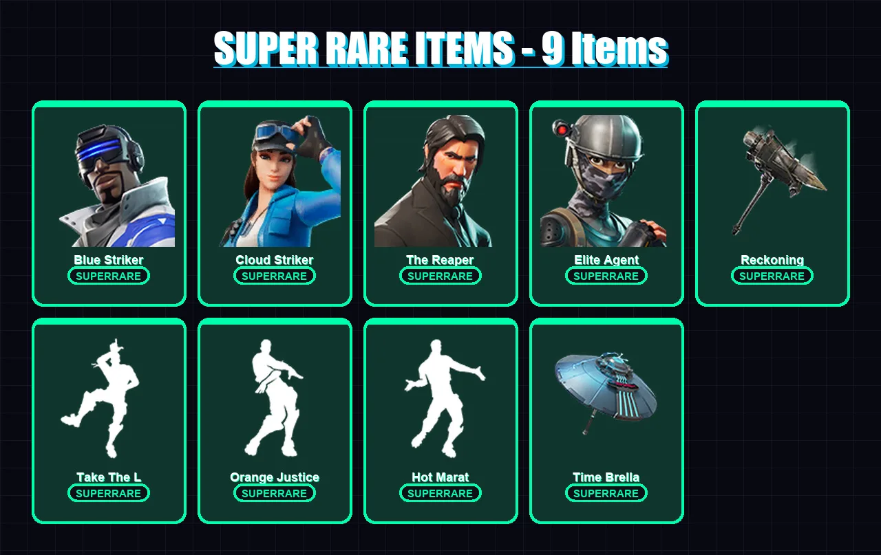 [PS4/PS5/XBOX/PC] | Blue Striker | Cloud Striker | The Reaper | Elite Agent | Ragnarok | 42 skin | 39 pickaxe | 54 emote | 45 glider | Lv819 — Fortnite account