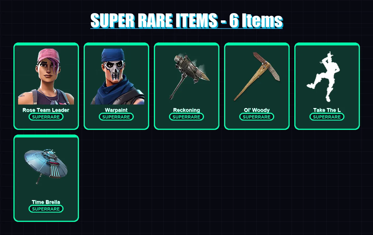 [PC/XBOX/PSN] | Rose Team Leader | Warpaint | Rex | Drift | Rox | 50 skin | 61 pickaxe | 45 emote | 54 glider | Lv791 — Fortnite account