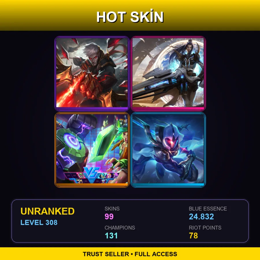 LAS | Lv308 | Unranked | 99 Skin | 131 Champ