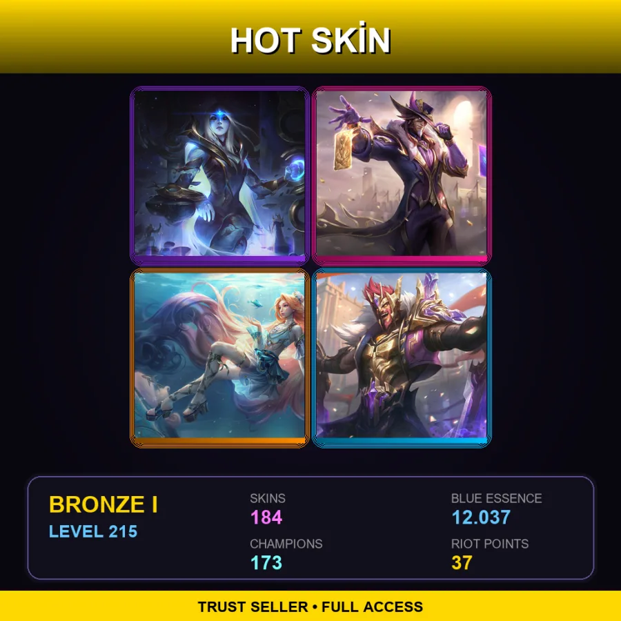 OCE | Lv215 | Bronze I | 184 Skin | 173 Champ
