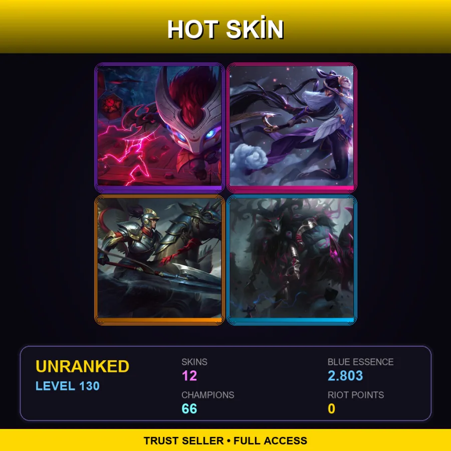LAN | Lv130 | Unranked | 12 Skin | 66 Champ