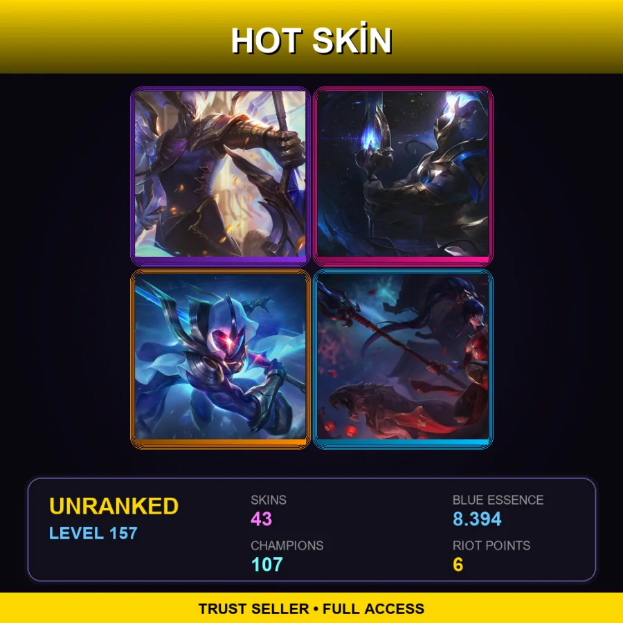 SG | Lv157 | Unranked | 43 Skin | 107 Champ — Freljord Ashe