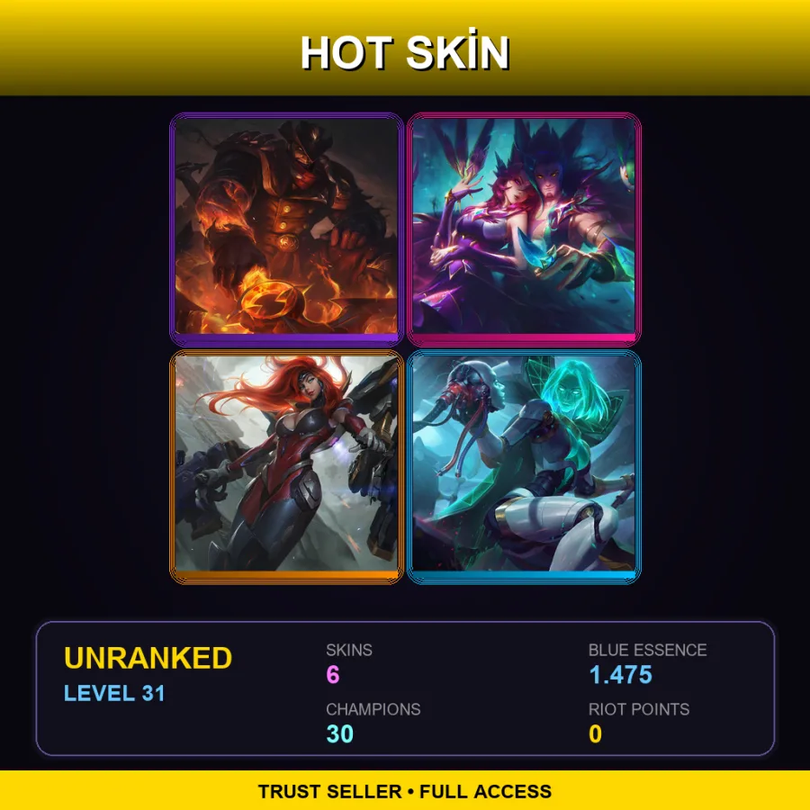 LAS | Lv31 | Unranked | 6 Skin | 30 Champ