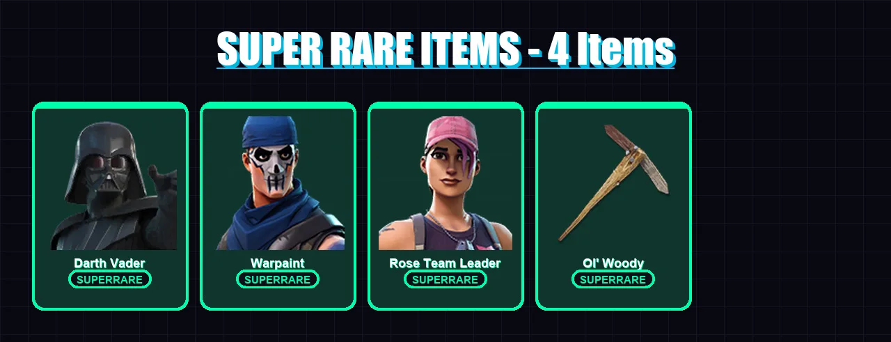 [PC/XBOX/PSN] | Darth Vader | Warpaint | Rose Team Leader | Blackheart | Fusion | 112 skin | 134 pickaxe | 120 emote | 126 glider | Lv2026 — Fortnite account