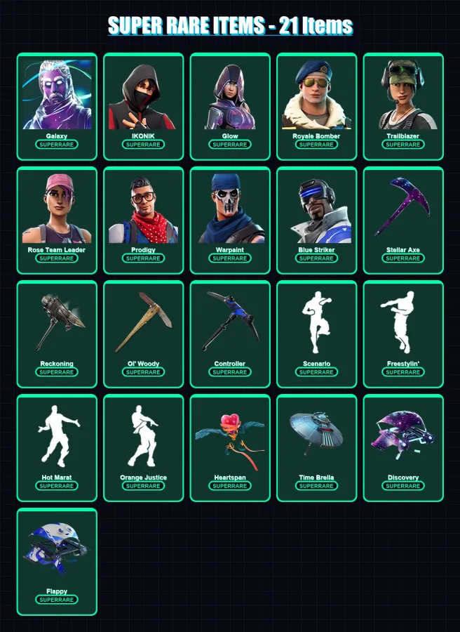 [PC/XBOX/PSN] | Galaxy | IKONIK | Glow | Royale Bomber | Trailblazer | 131 skin | 125 pickaxe | 133 emote | 126 glider | Lv1653