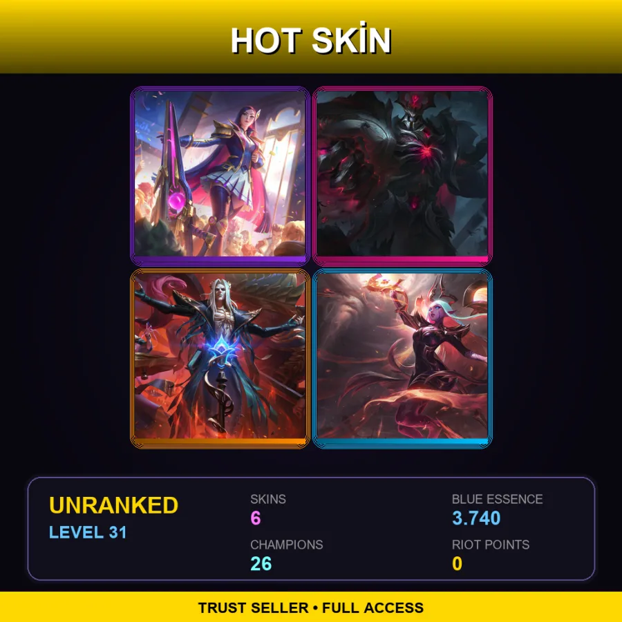 VN | Lv31 | Unranked | 6 Skin | 26 Champ — Nightbringer Soraka