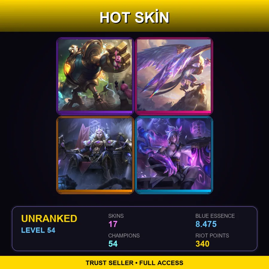 NA | Lv54 | Unranked | 17 Skin | 54 Champ — Skt T1 Jhin