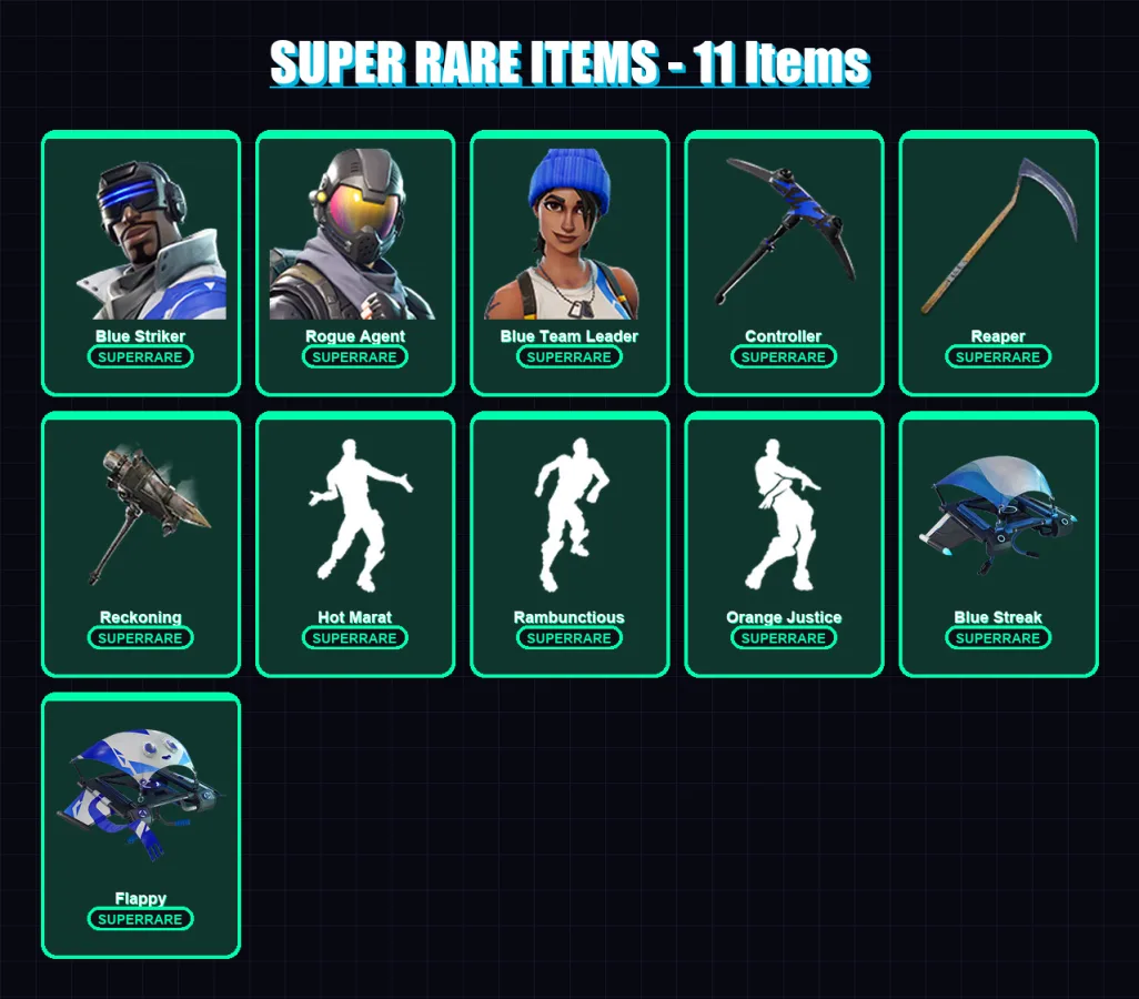 [PS4/PS5/XBOX/PC] | Blue Striker | Rogue Agent | Blue Team Leader | 141 skin | Lv1074