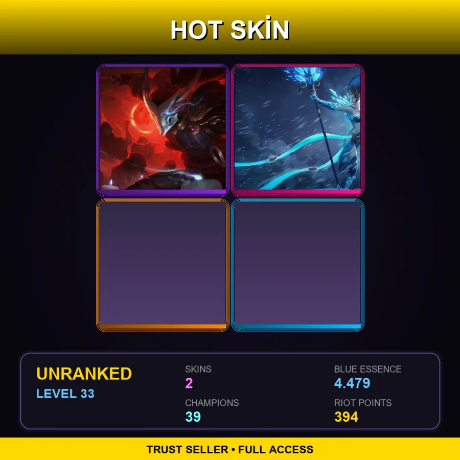 JP | Lv33 | Unranked | 2 Skin | 39 Champ