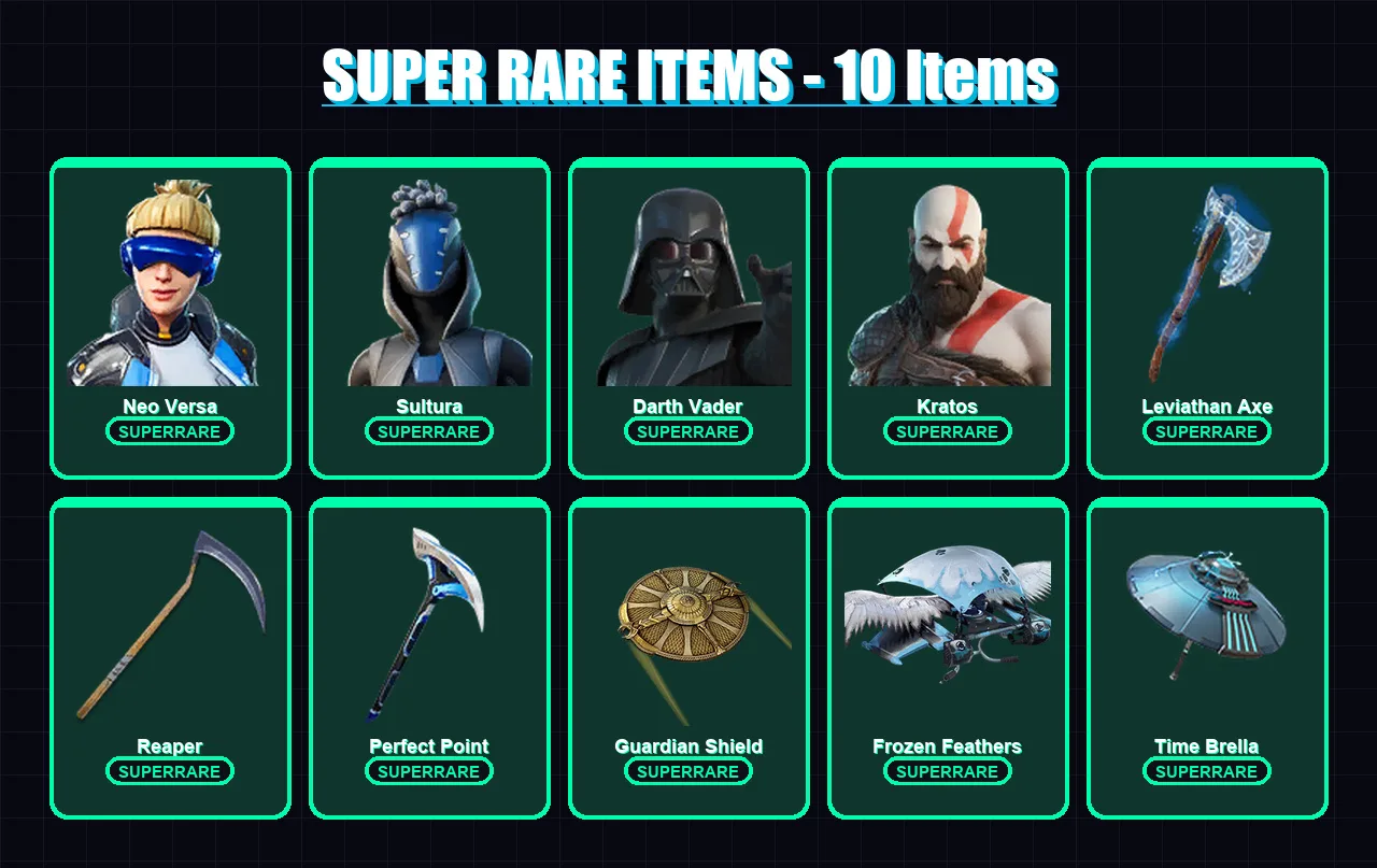 [PC/XBOX] | Neo Versa | Sultura | Darth Vader | Kratos | Frozen Love Ranger | 231 skin | 210 pickaxe | 144 emote | 141 glider | Lv2130 — Fortnite account