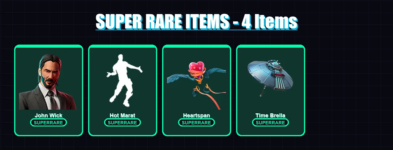 [PC/XBOX/PSN] | John Wick | Luxe | The Prisoner | Omegarok | Valeria | 42 skin | 42 pickaxe | 41 emote | 38 glider | Lv447