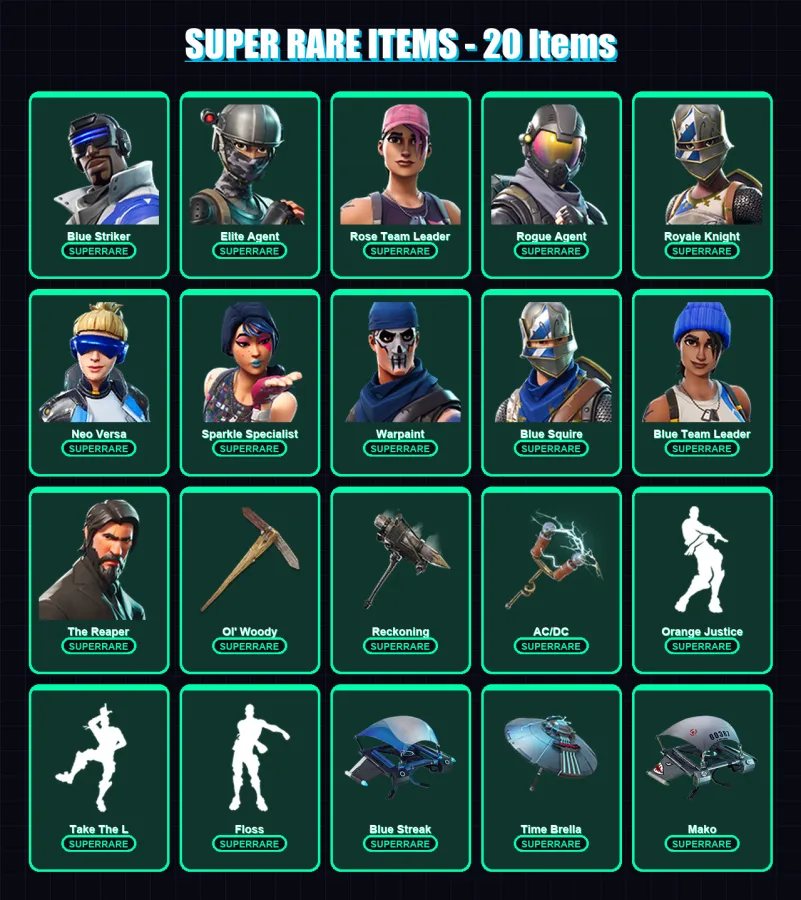 [PS4/PS5/XBOX/PC] | Blue Striker | Elite Agent | Rose Team Leader | 134 skin | Lv1692