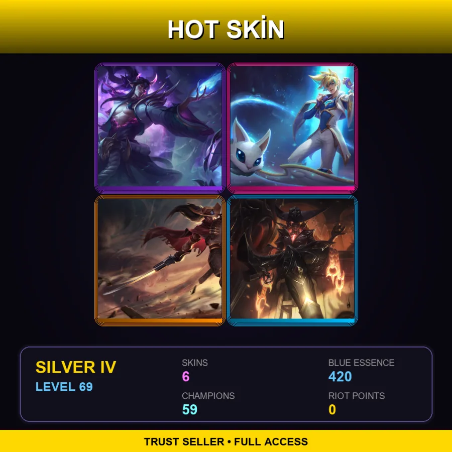 BR | Lv69 | Silver IV | 6 Skin | 59 Champ