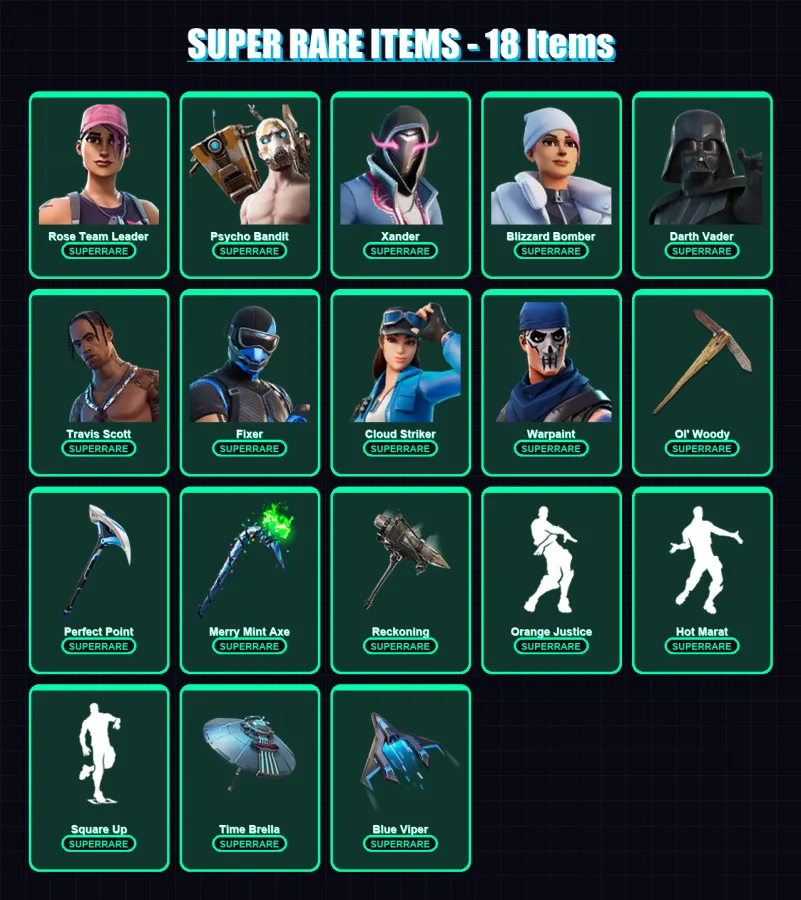 [PS4/PS5/XBOX/PC] | Rose Team Leader | Psycho Bandit | Xander | 302 skin | Lv4602