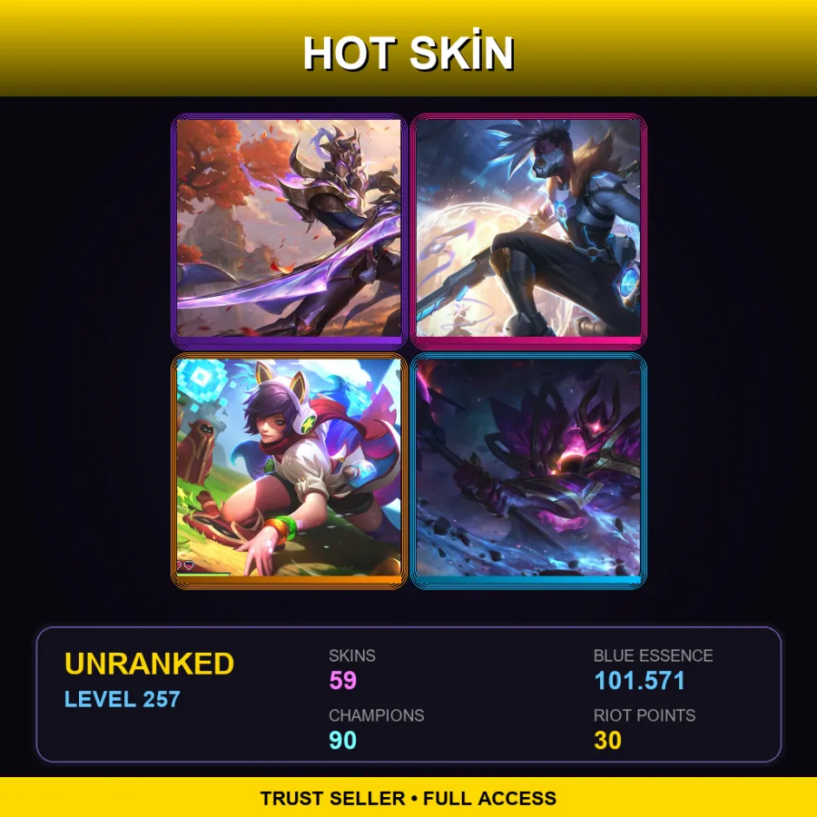 LAN | Lv257 | Unranked | 59 Skin | 90 Champ — Zenith Games Jayce