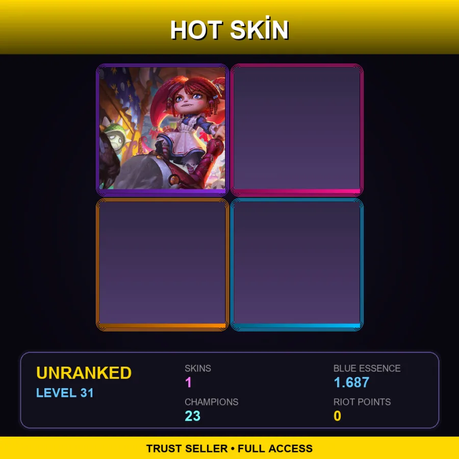 EUW | Lv31 | Unranked | 1 Skin | 23 Champ