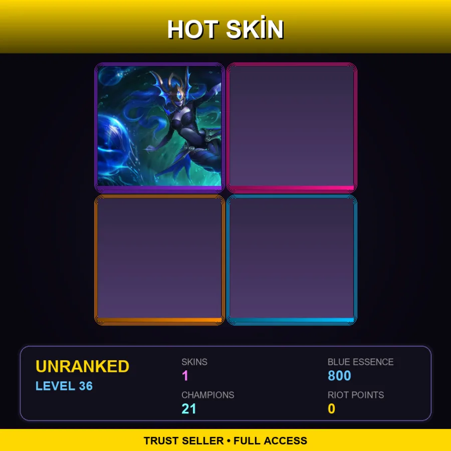 EUW | Lv36 | Unranked | 1 Skin | 21 Champ