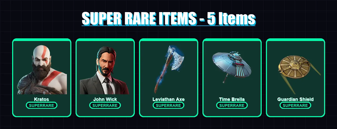 [PC/XBOX/PSN] | Kratos | John Wick | The Foundation | Mandalorian | Predator | 130 skin | 155 pickaxe | 125 emote | 138 glider | Lv2543