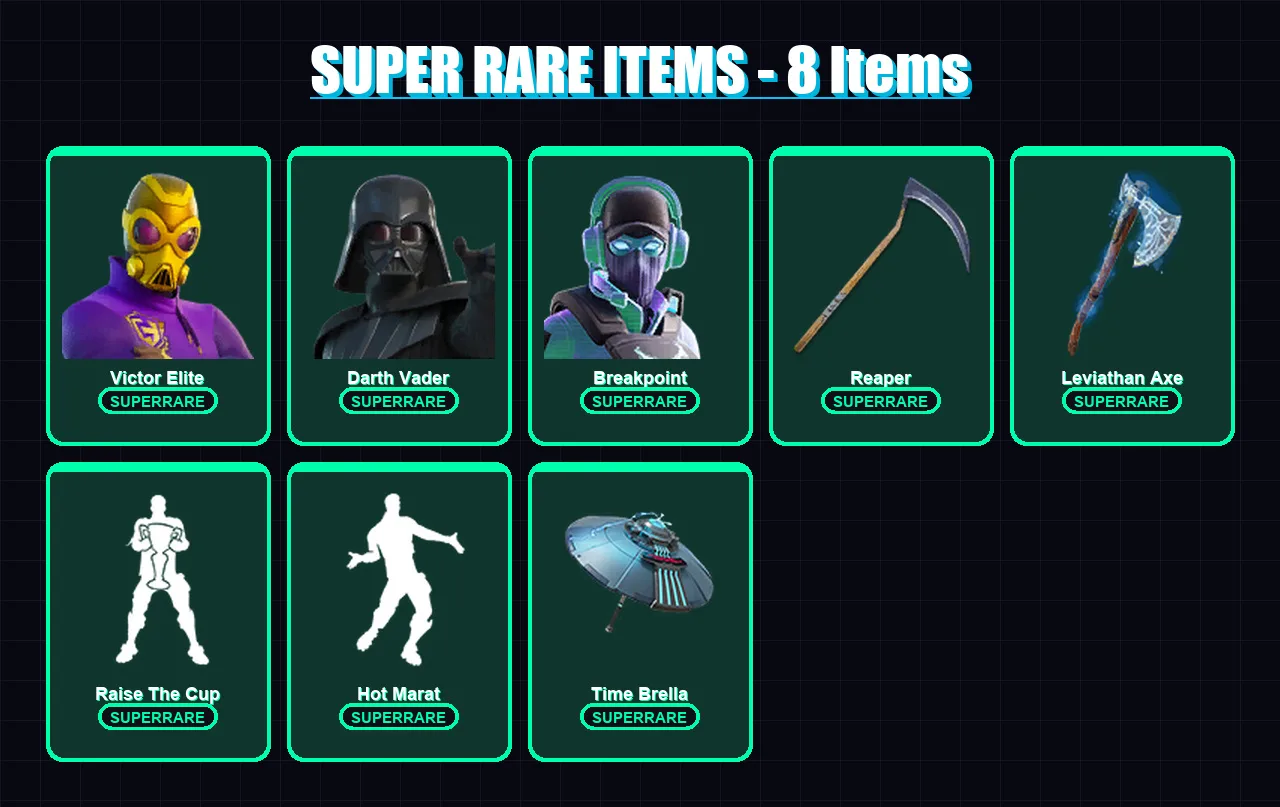 [PC/XBOX/PSN] | Victor Elite | Darth Vader | Breakpoint | Kymera | Midas | 136 skin | 196 pickaxe | 145 emote | 166 glider | Lv3295