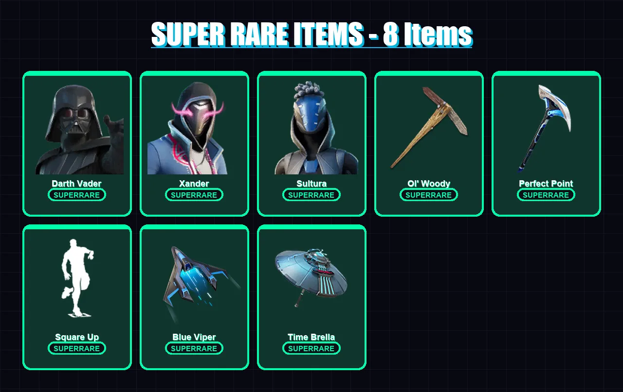 [PS4/PS5/PC] | Darth Vader | Xander | Sultura | Zeus | Valeria | 321 skin | 372 pickaxe | 257 emote | 259 glider | Lv4502 — Fortnite account