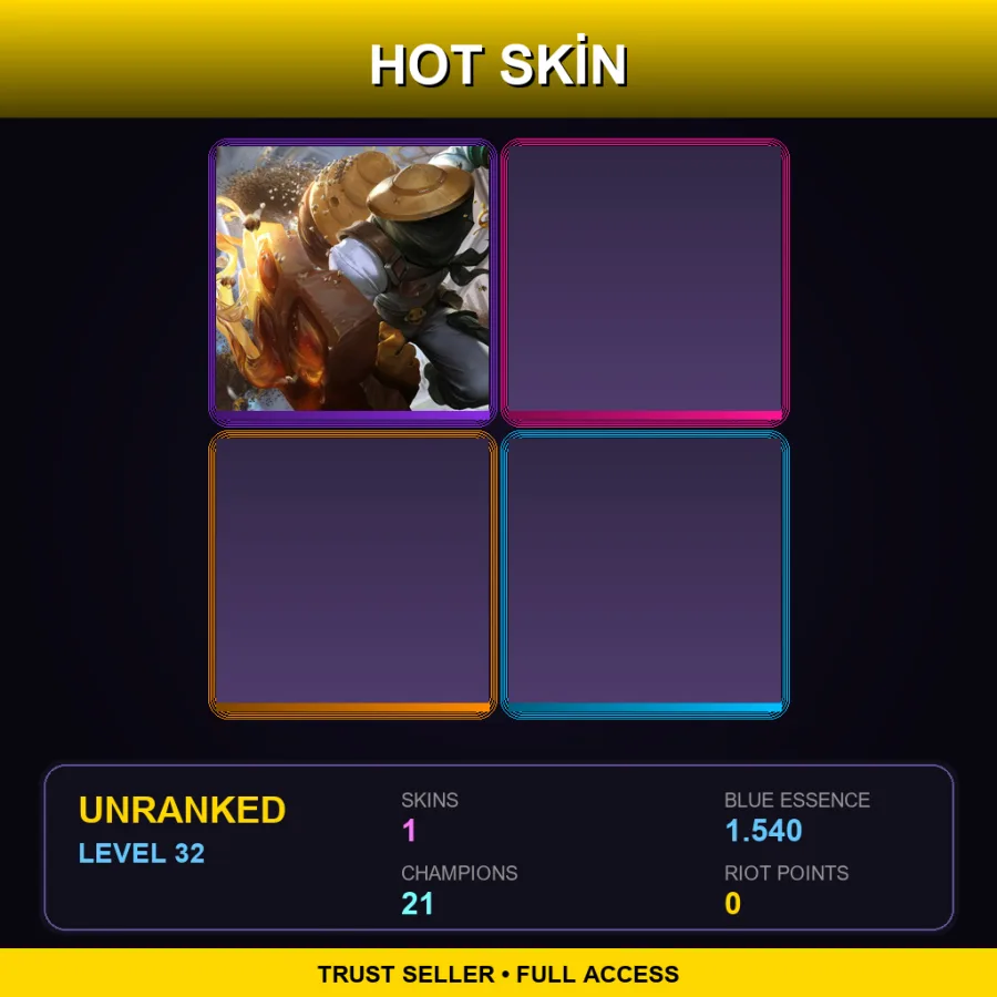 LAS | Lv32 | Unranked | 1 Skin | 21 Champ