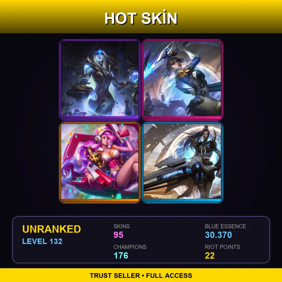 VN | Lv132 | Unranked | 95 Skin | 176 Champ — Star Guardian Ahri