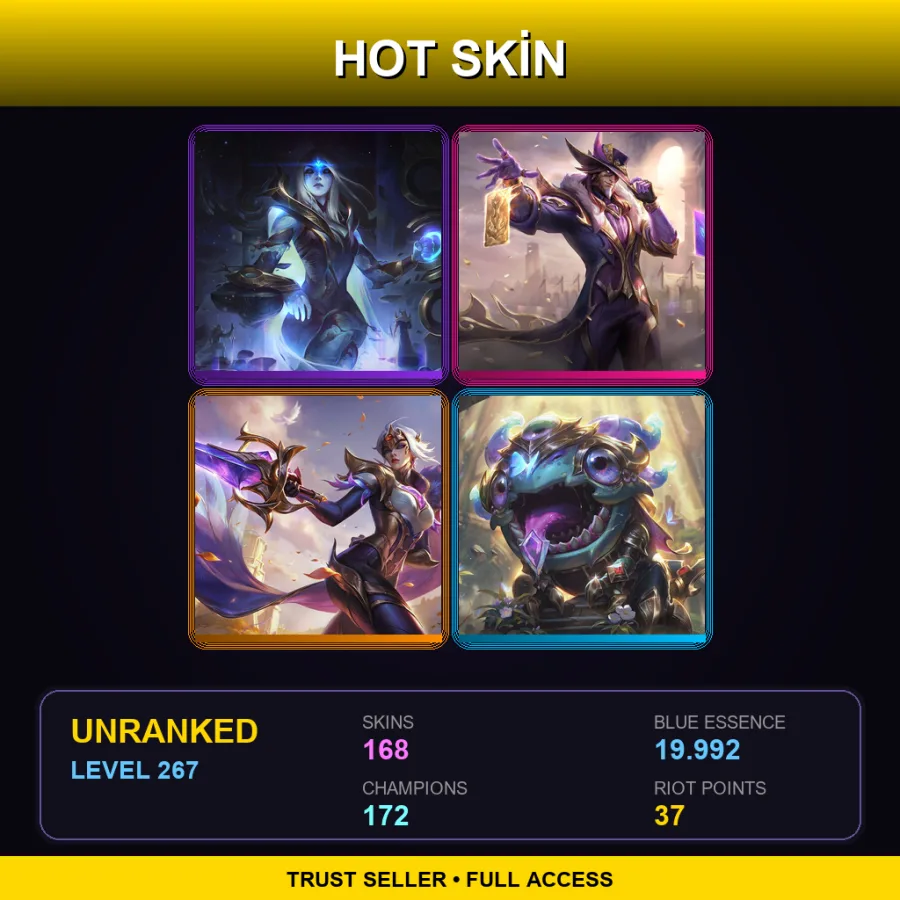 SG | Lv267 | Unranked | 168 Skin | 172 Champ — Battle Queen Qiyana