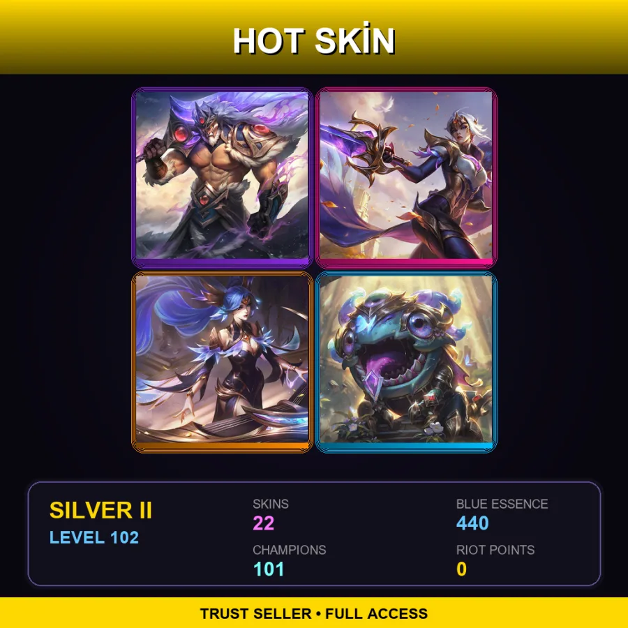 VN | Lv102 | Silver II | 22 Skin | 101 Champ