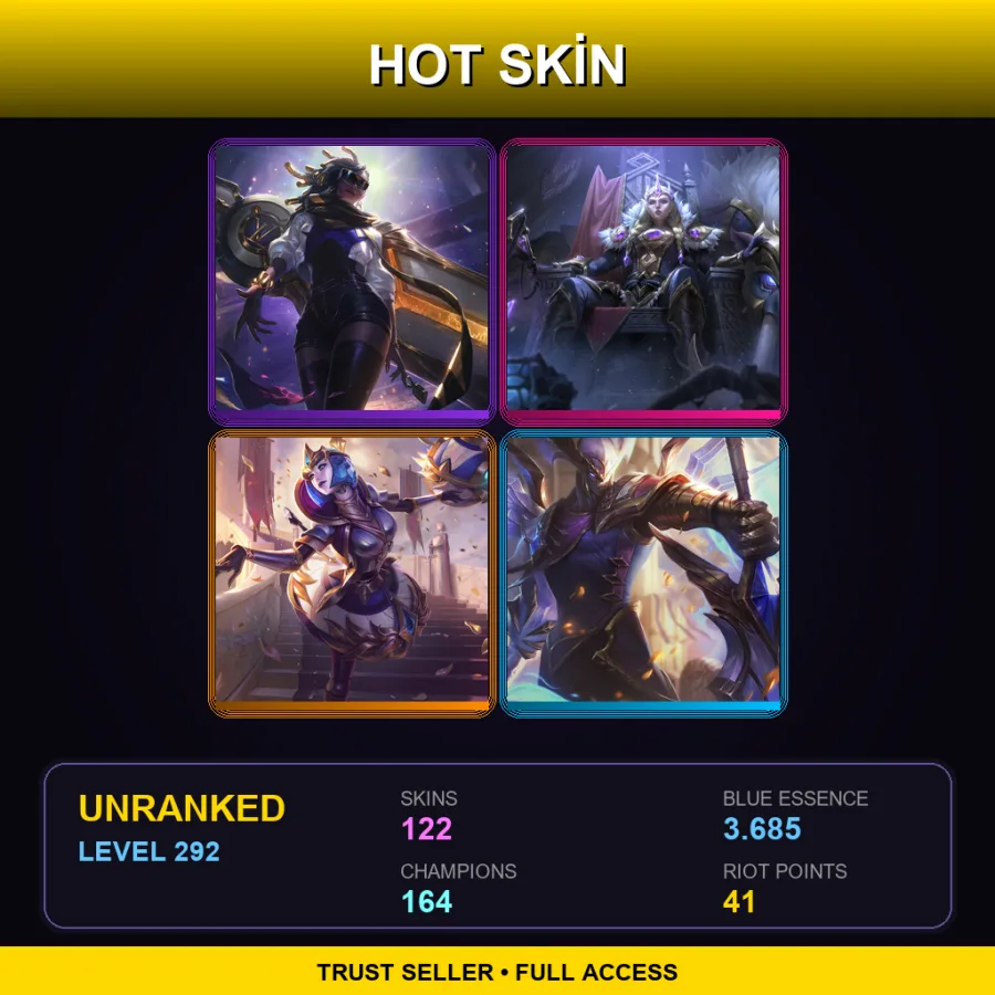 LAN | Lv292 | Unranked | 122 Skin | 164 Champ — Skt T1 Renekton