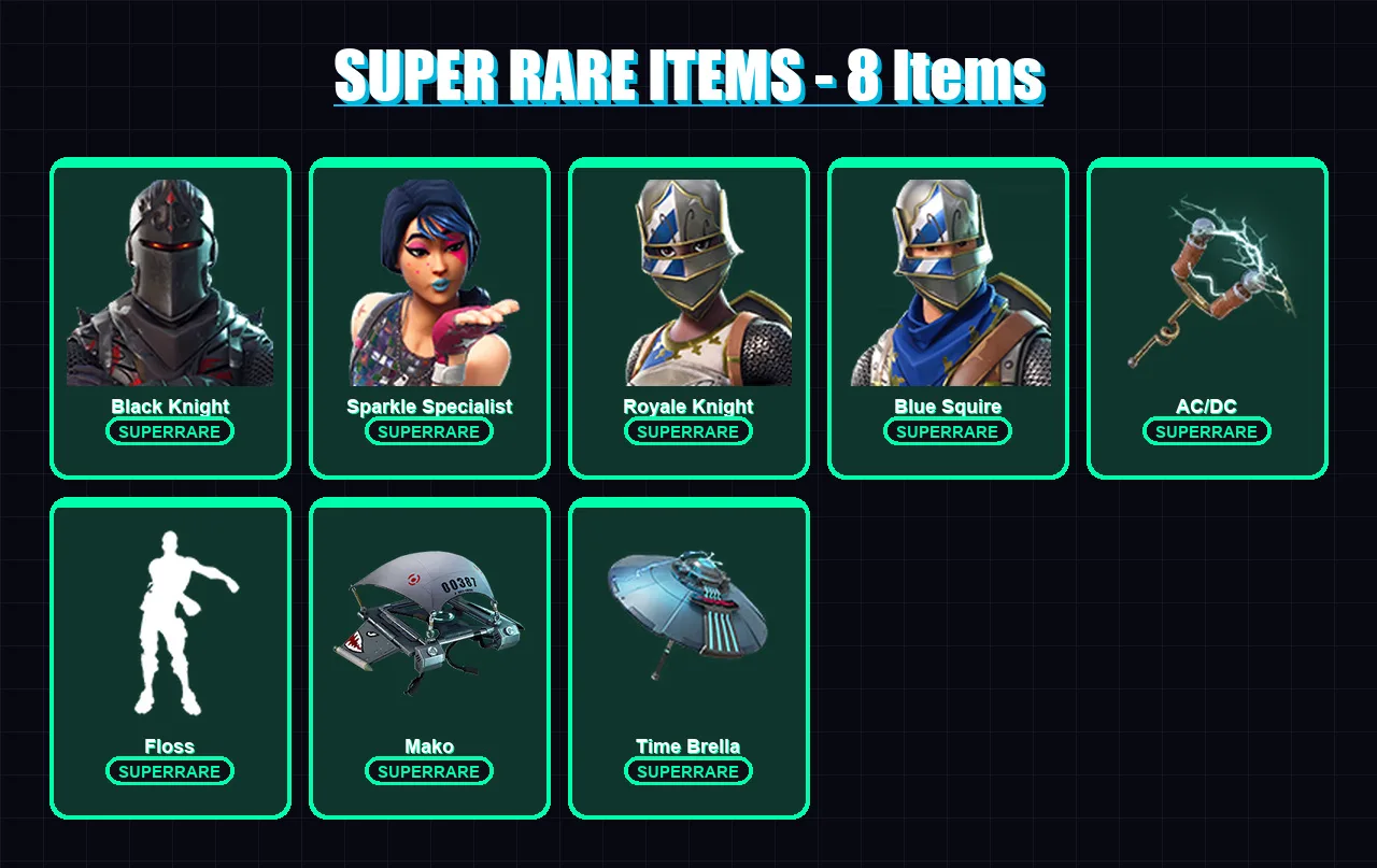 [PS4/PS5/XBOX/PC] | Black Knight | Sparkle Specialist | Royale Knight | Blue Squire | Crackshot | 6 skin | 6 pickaxe | 11 emote | 11 glider | Lv227
