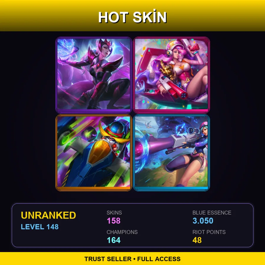 LAS | Lv148 | Unranked | 158 Skin | 164 Champ — Cosmic Reaver Kassadin
