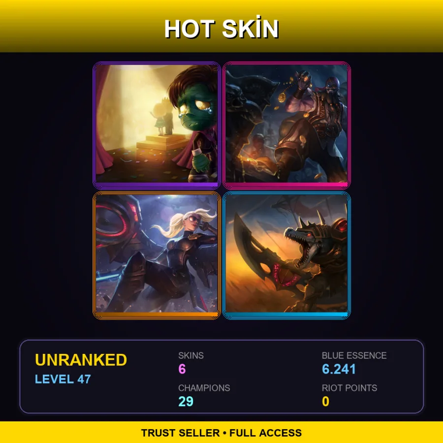 LAS | Lv47 | Unranked | 6 Skin | 29 Champ