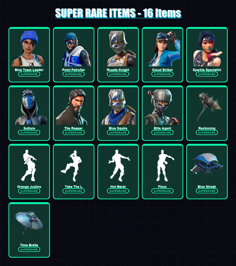 [PC/XBOX] | Blue Team Leader | Point Patroller | Royale Knight | 159 skin | Lv1999